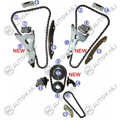 Комплект цепочки для MERCEDES-BENZ C-класса W205/A205 M276 3.0T 10-12 A2760500817 8*120L