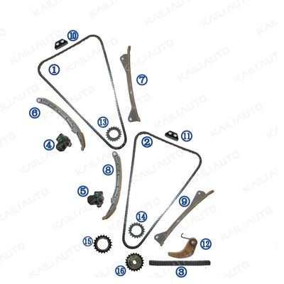 Пластмассовый PA66 / PA46 Комплект для цепочки для генезиса G6DJ 3.8L 12-14