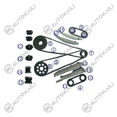 Пластиковый PA66 / PA46 Комплект для цепочки для Ford Mustang 281Cu. V8 GAS DOHC бензин 4.6L 01-02
