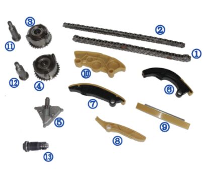 Комплект пластиковой цепи ГРМ PA66 / PA46 для Ranger Rover Evoque Petrol PT204 2.0T 17-18