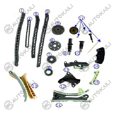 Комплект цепочки для 4.0L 4016CC V6 GAS SOHC естественно аспирируемый B4000 2001-2009