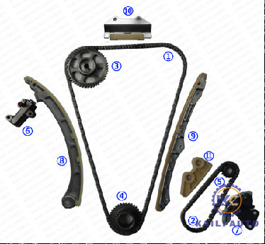 Приурочивая цепной набор для двигателя K24A1 K24A2 K24Z 2.4L DOHC 14401-PPA-004 176L элемента TSX элемента CR-V ACURA Honda Accord