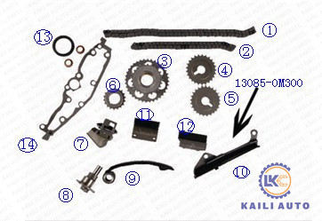 Набор времени GA14DE GA16DE цепной для КУРОРТА ALMERA PRIMERA SENTRA DOHC 16V 1.3L 13028-53Y00 ОБЪЯВЛЕНИЯ NISSAN