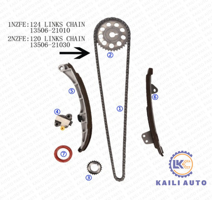 Цепь времени двигателя приурочивая пояса 13506-21010 124L 13540-21010 TOYOTA COROLLA переменная